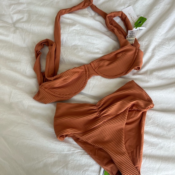 NWT L*Space Nikita top Seneca/Orange/Nude/Brown - Picture 2 of 3